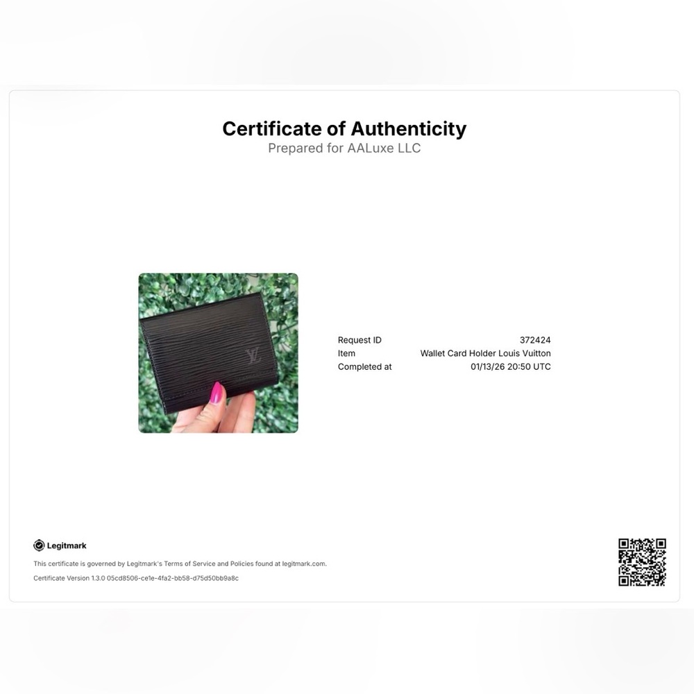 Louis Vuitton Black Epi Leather Small Cardholder Wallet - Picture 9 of 9